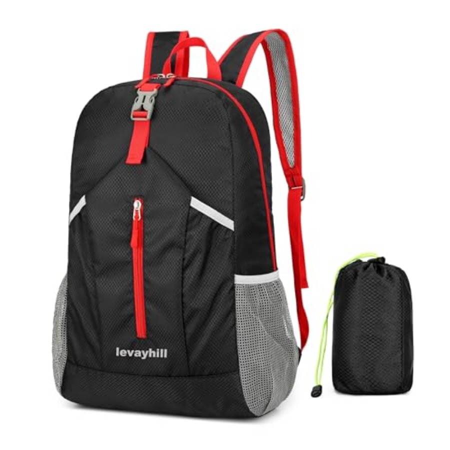 Water Bag Collapsible - 25L Foldable Hiking Backpack, Small Packable