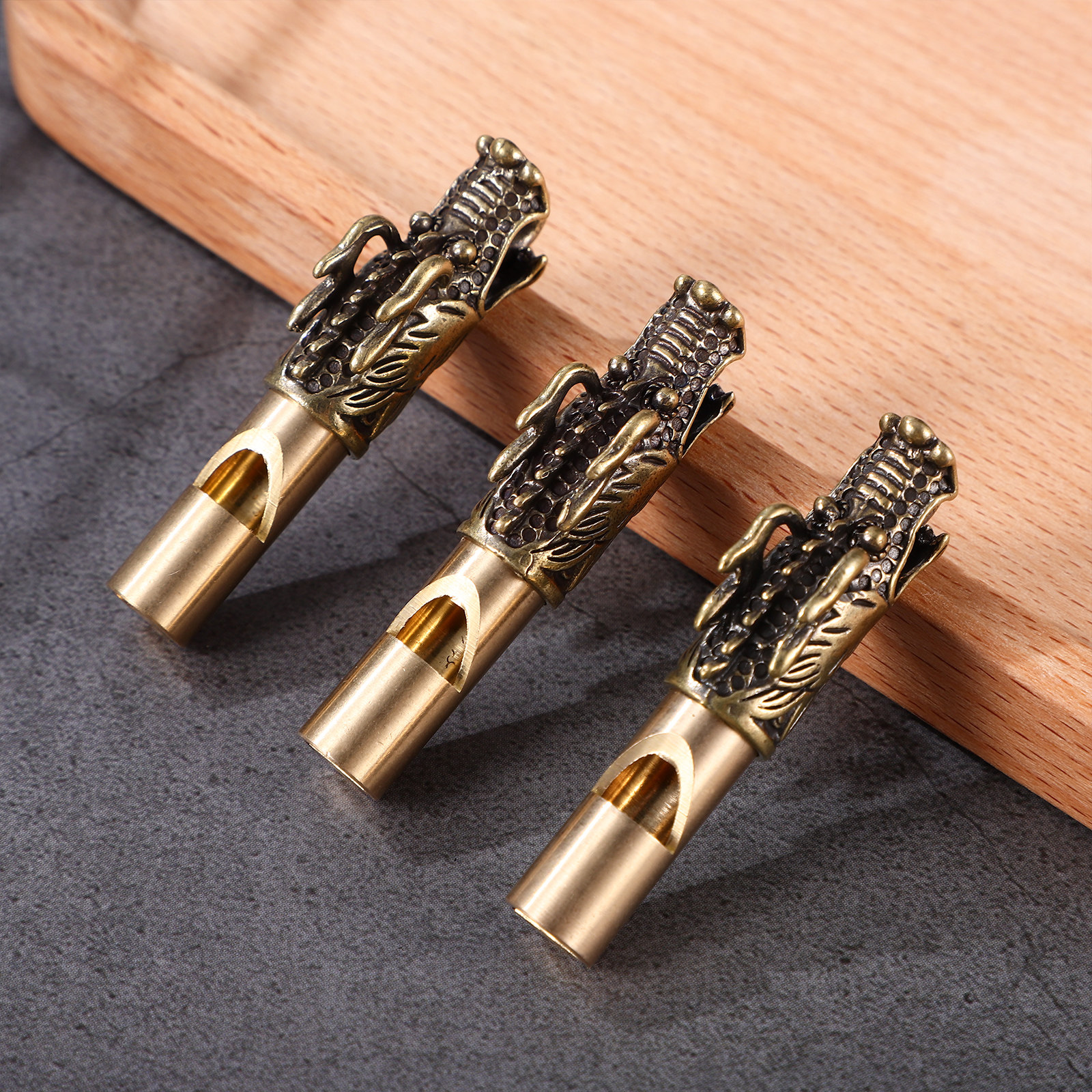 Emergency Whistle Loud - 3Pcs Dragon Head Brass Whistles Loud