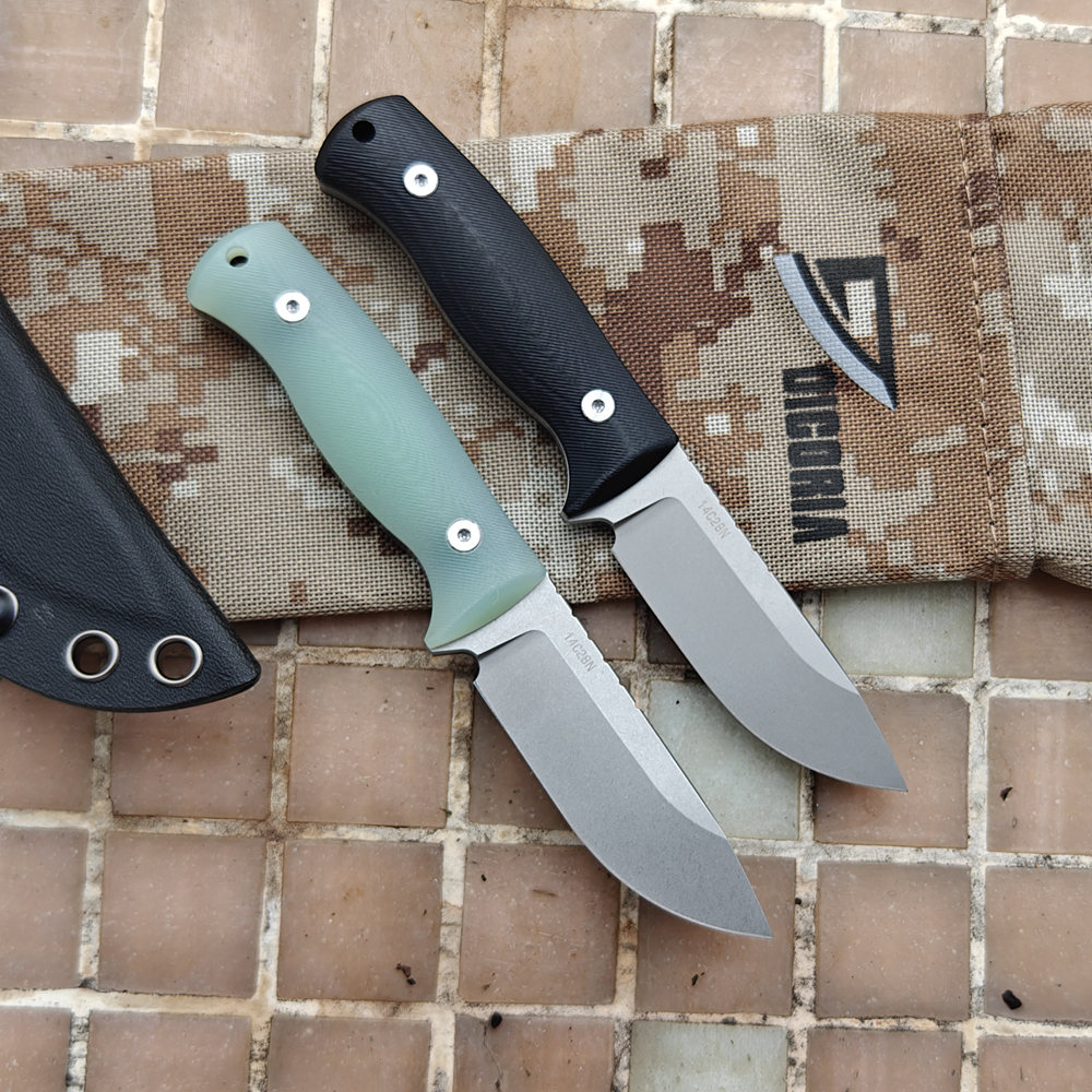 Bushcraft Knife Fixed - DK18 DICORIA Real SANDVIK 14C28N Steel