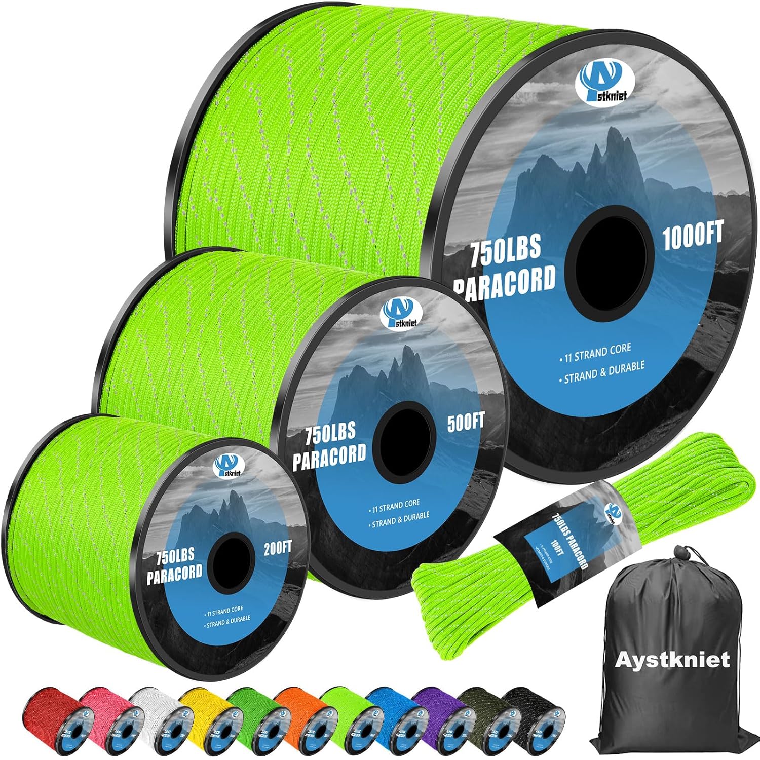 750lb Reflective Paracord Rope - Para Cord 1000Ft ulasan dan harga