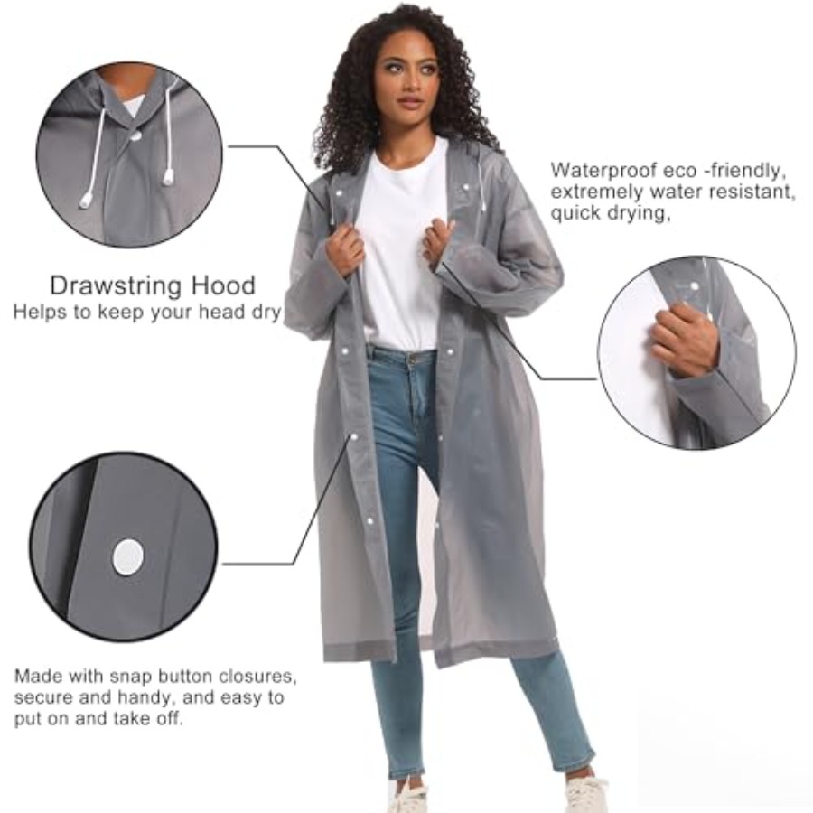 Rain Ponchos for Adults Rainco - Emergency Poncho Rain ulasan dan harga