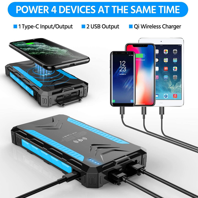 36000mAh Solar Power Bank Fast - Solar Emergency Charger ulasan dan harga