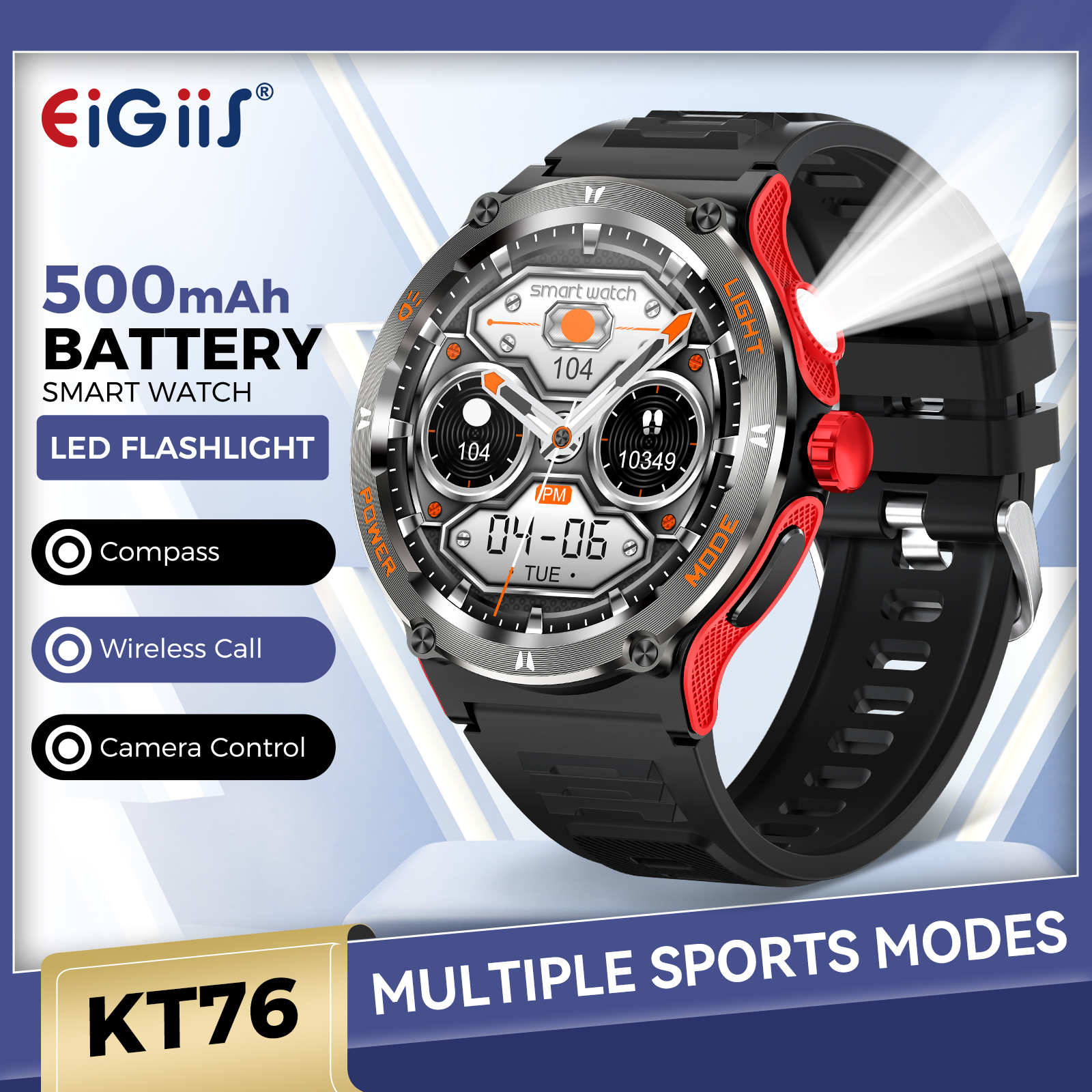 EIGIIS Smart Watch 3ATM Waterp - Compass Lensatic ulasan dan harga