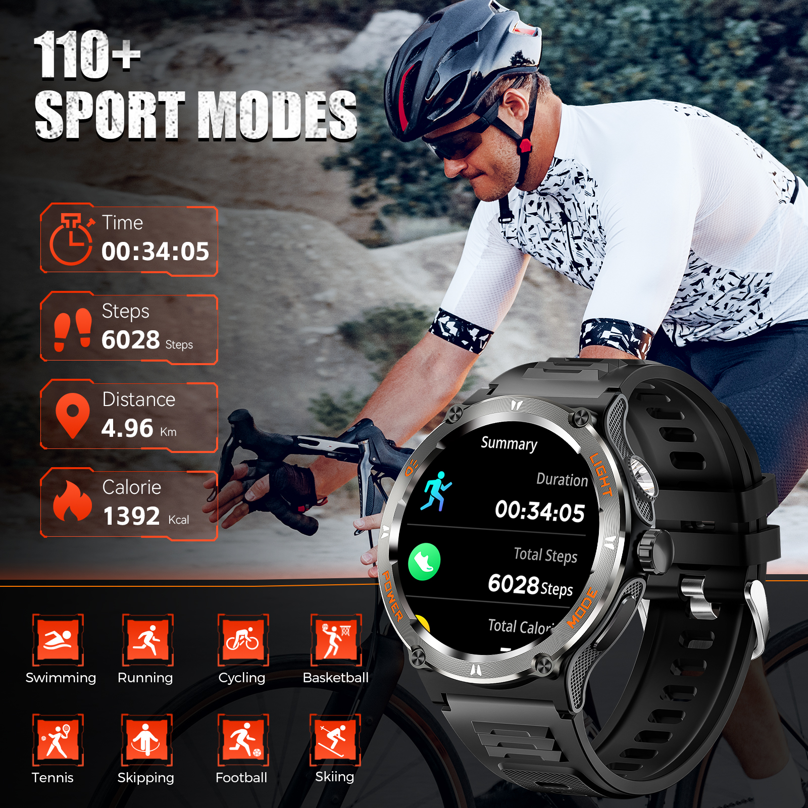 EIGIIS Smart Watch 3ATM Waterp - Compass Lensatic ulasan dan harga