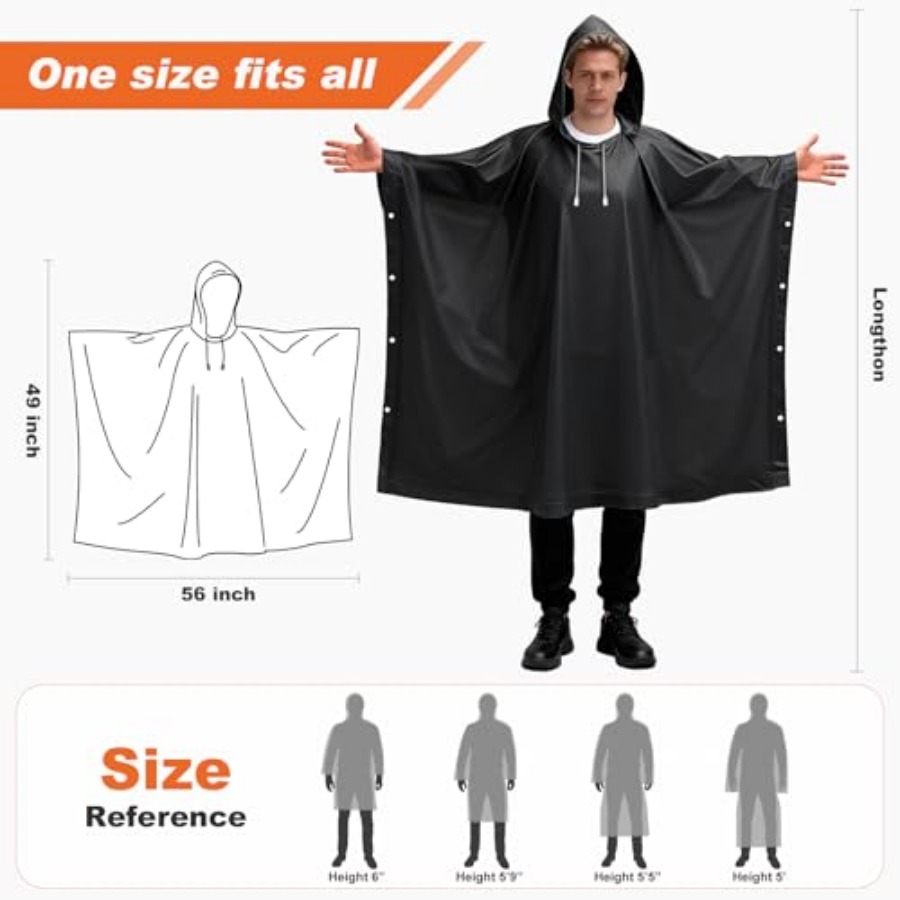 8 Pack Hooded Rain Ponchos for - Emergency Poncho Rain ulasan dan harga