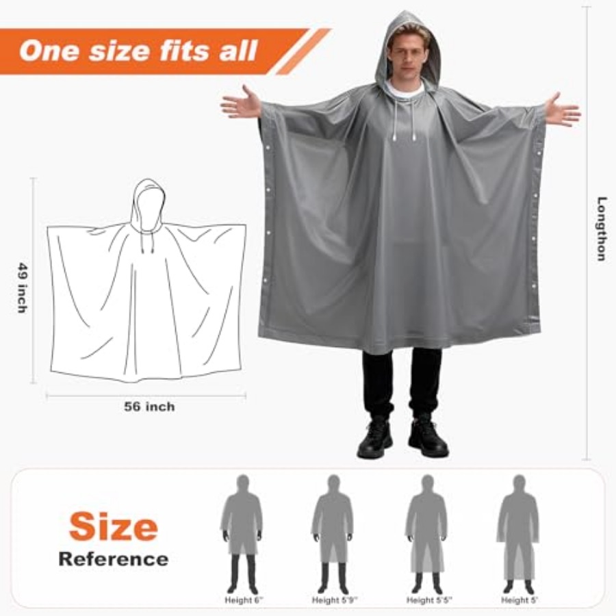 8 Pack Hooded Rain Ponchos for - Emergency Poncho Rain ulasan dan harga