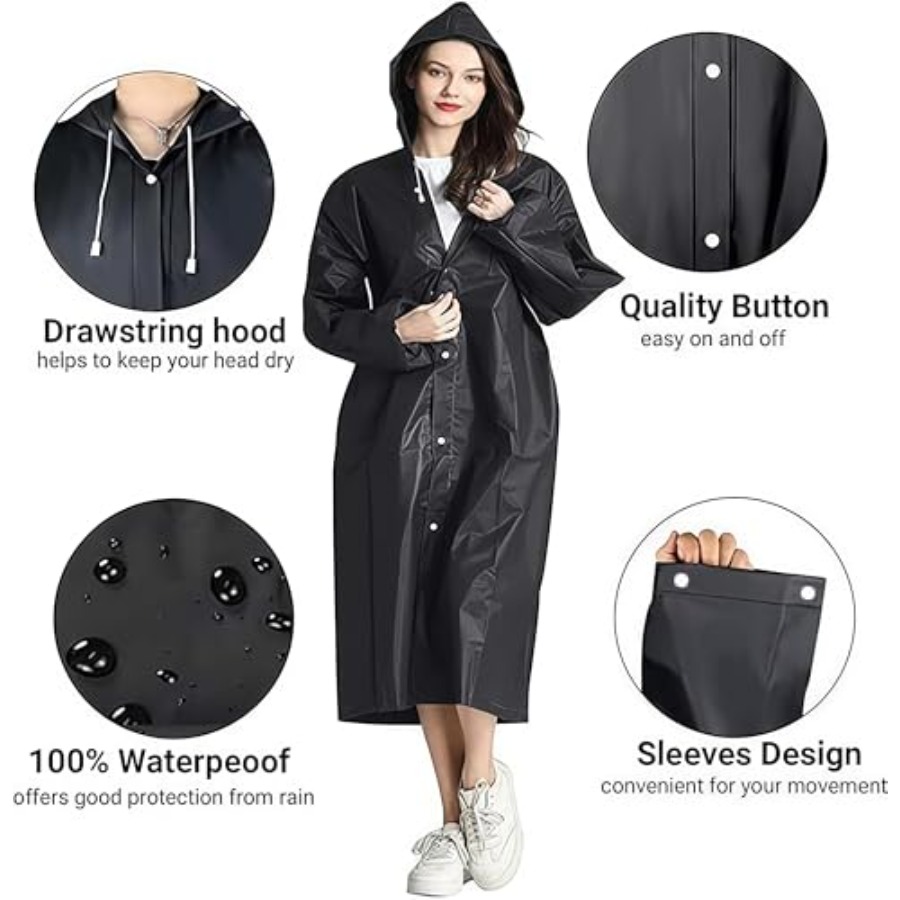 Rain Coat Poncho for Adult, 2  - Emergency Poncho Rain ulasan dan harga