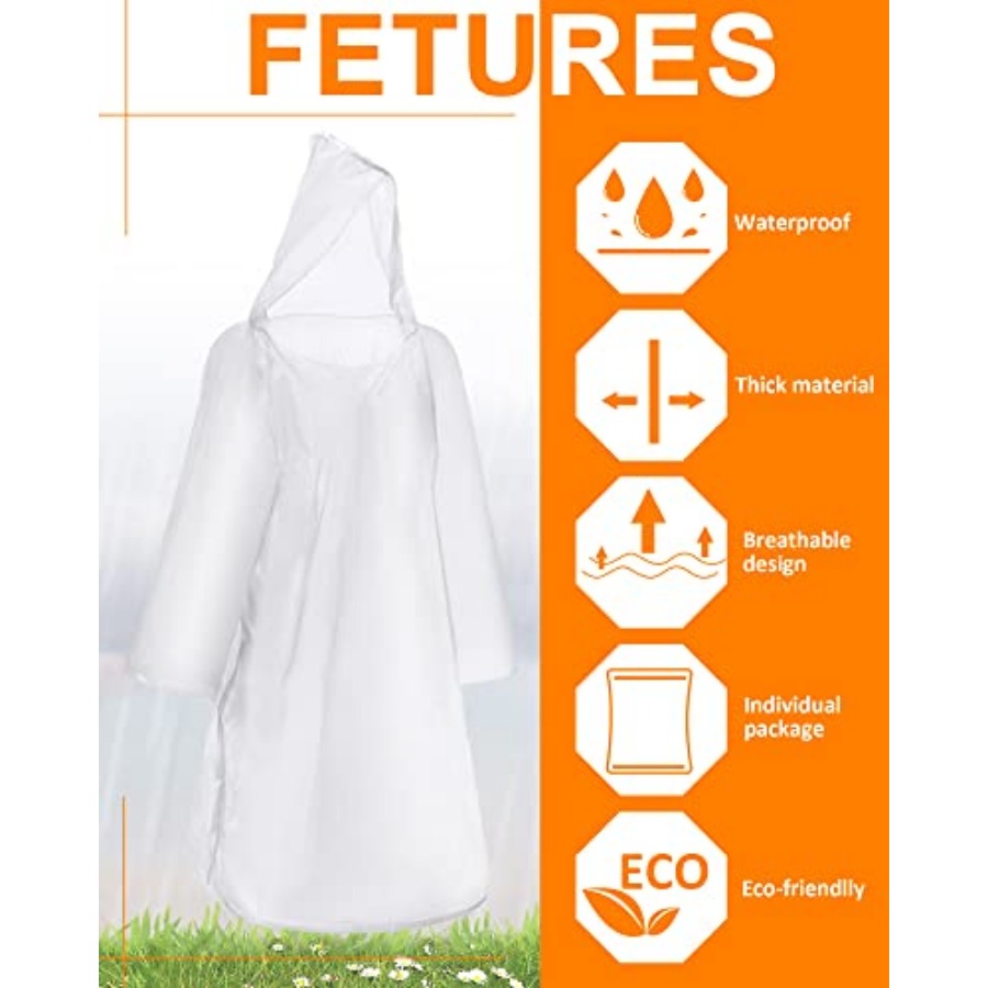 120 Pack Disposable Rain Ponch - Emergency Poncho Rain ulasan dan harga