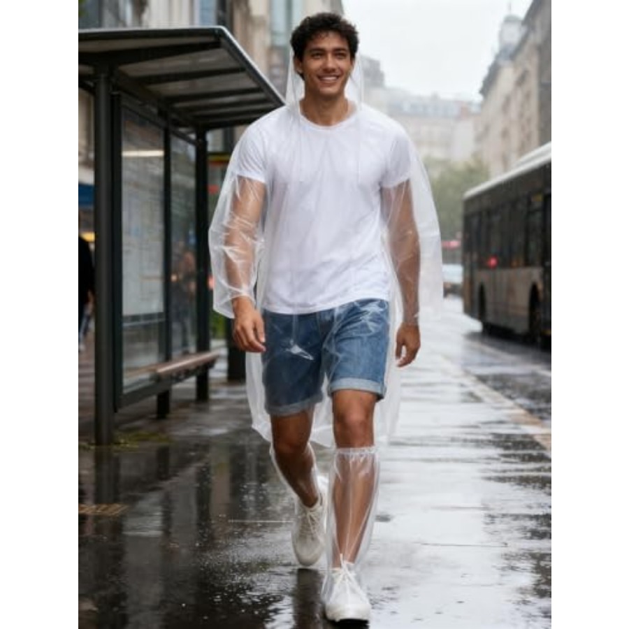 Disposable Rain Ponchos for Ad - Emergency Poncho Rain ulasan dan harga