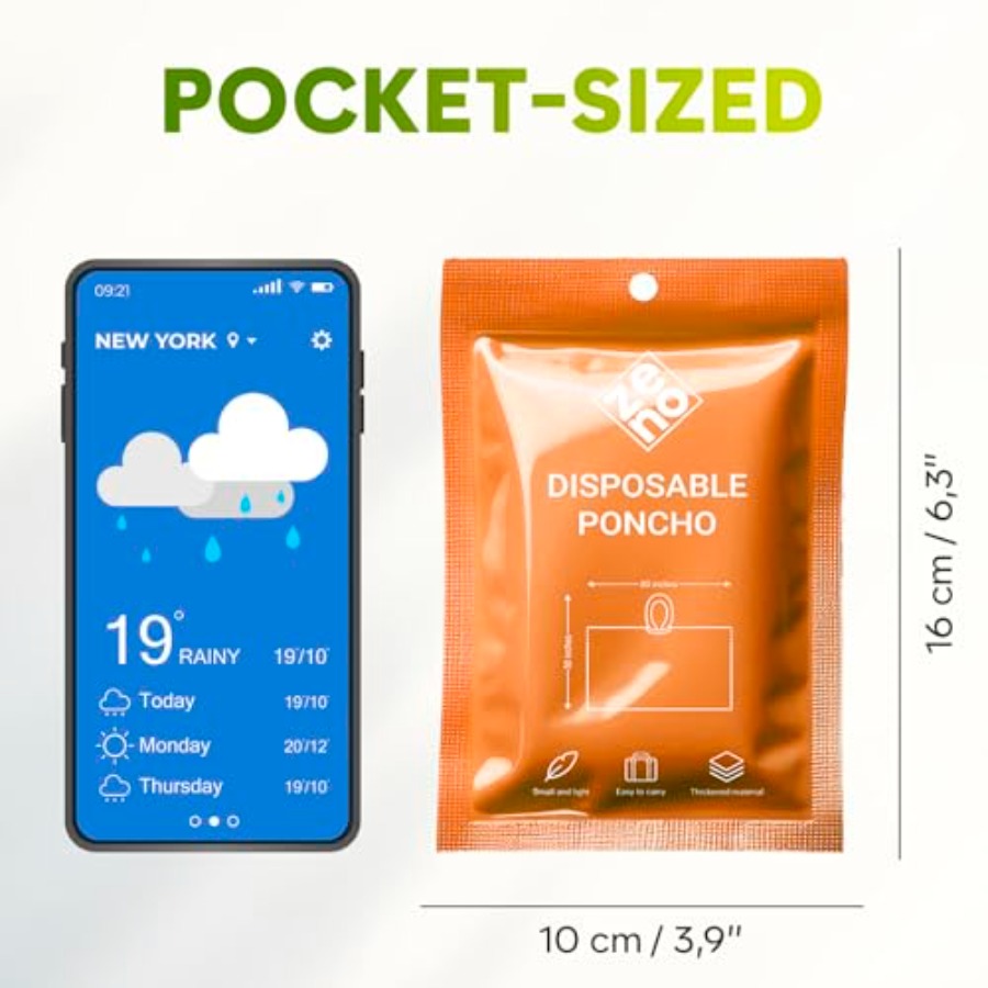 Disposable Rain Ponchos for Ad - Emergency Poncho Rain ulasan dan harga