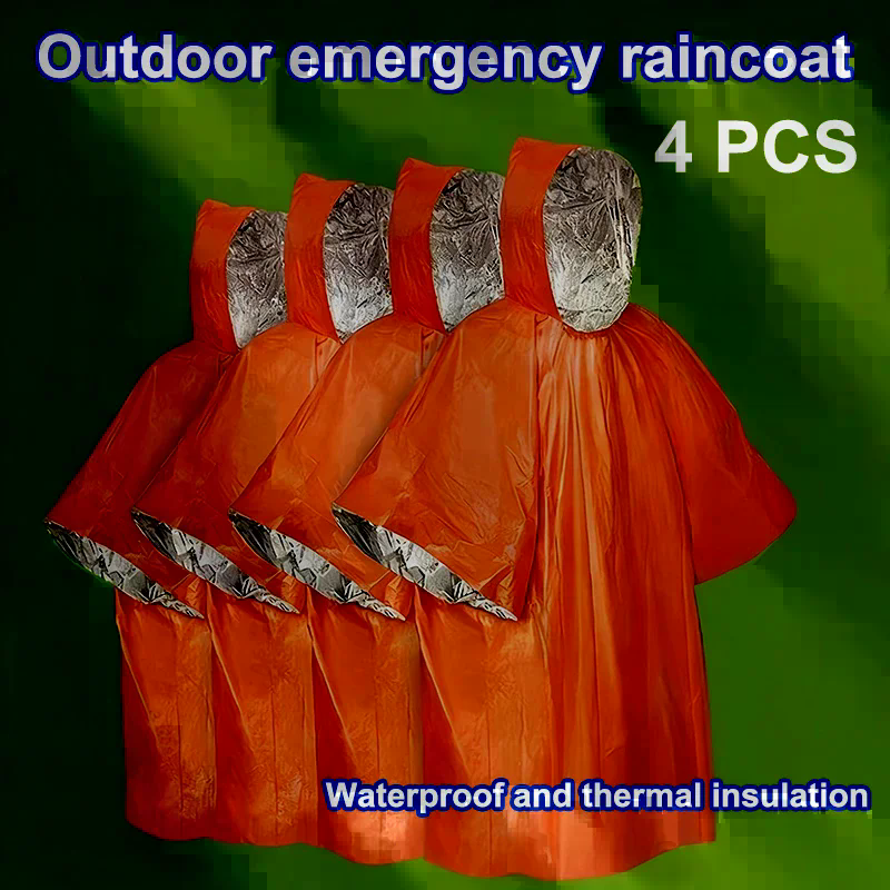 4PCS Emergency Survival Rain H - Survival Blanket Reflective ulasan dan harga