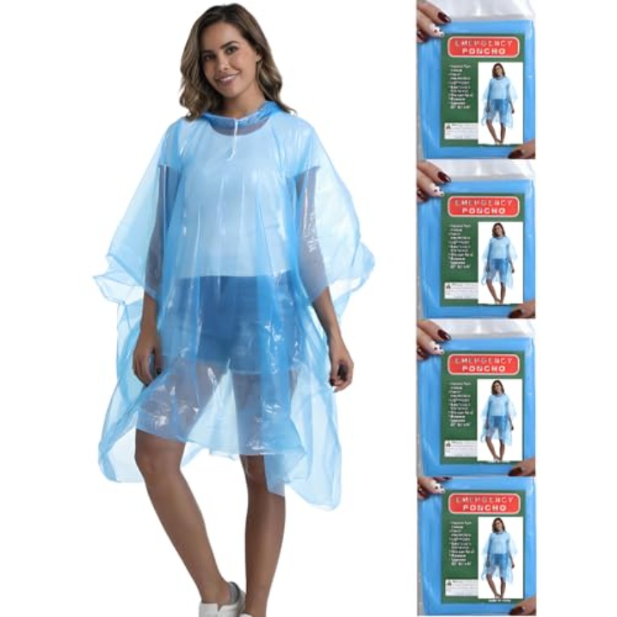 4/6/12 Pack Disposable Rain Po - Emergency Poncho Rain ulasan dan harga