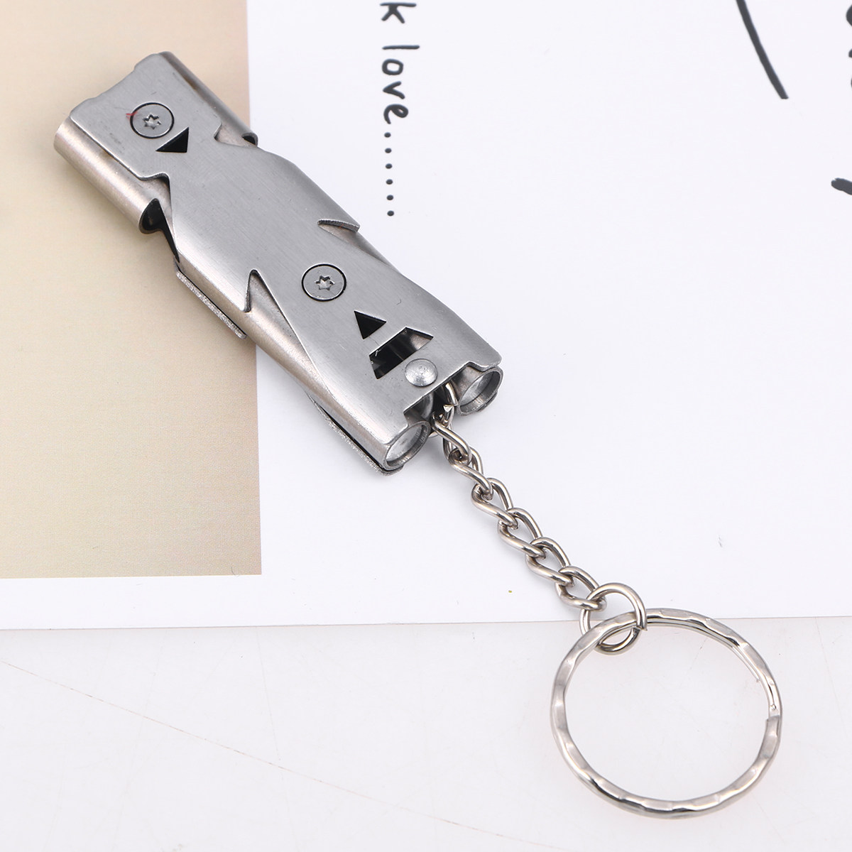 1Pcs Double Tube Survival Emer - Emergency Whistle Loud ulasan dan harga
