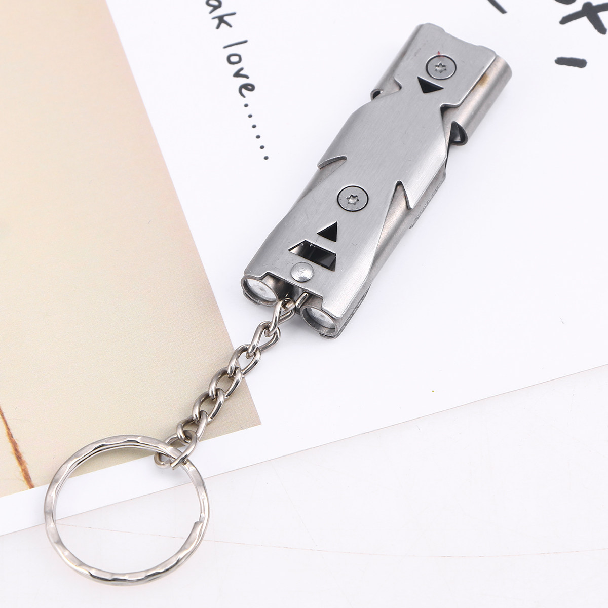 1Pcs Double Tube Survival Emer - Emergency Whistle Loud ulasan dan harga