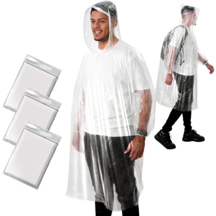 ANYOO Disposable Rain Poncho f - Emergency Poncho Rain ulasan dan harga