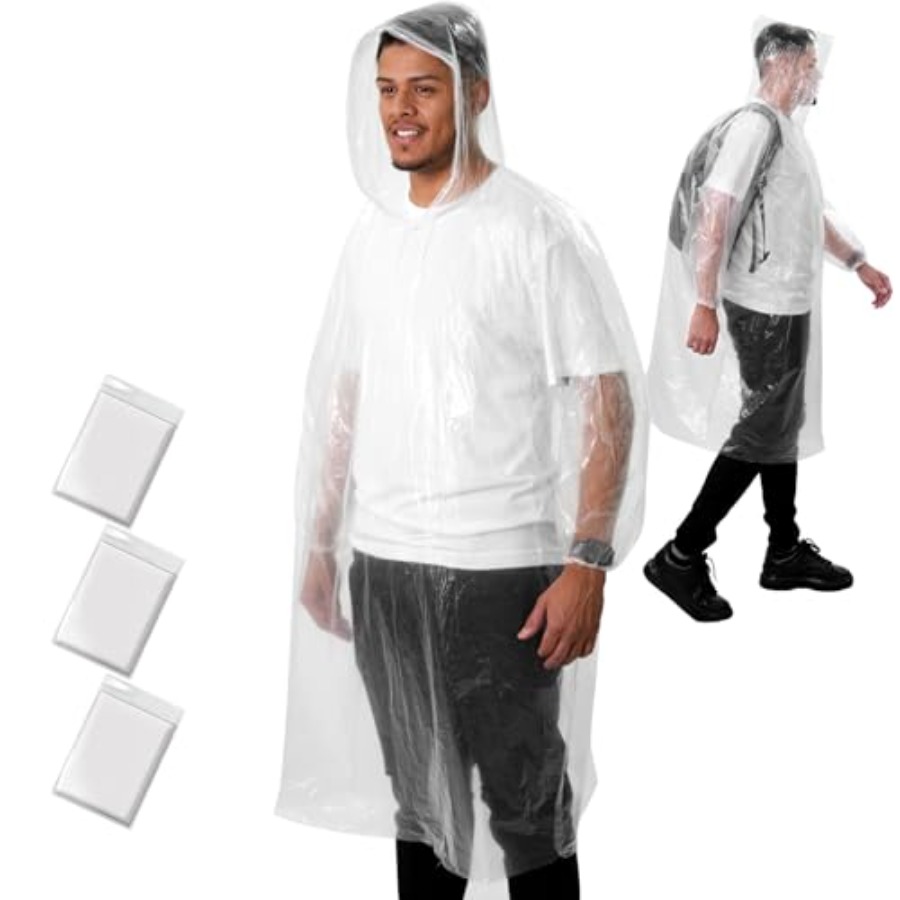 ANYOO Disposable Rain Poncho f - Emergency Poncho Rain ulasan dan harga