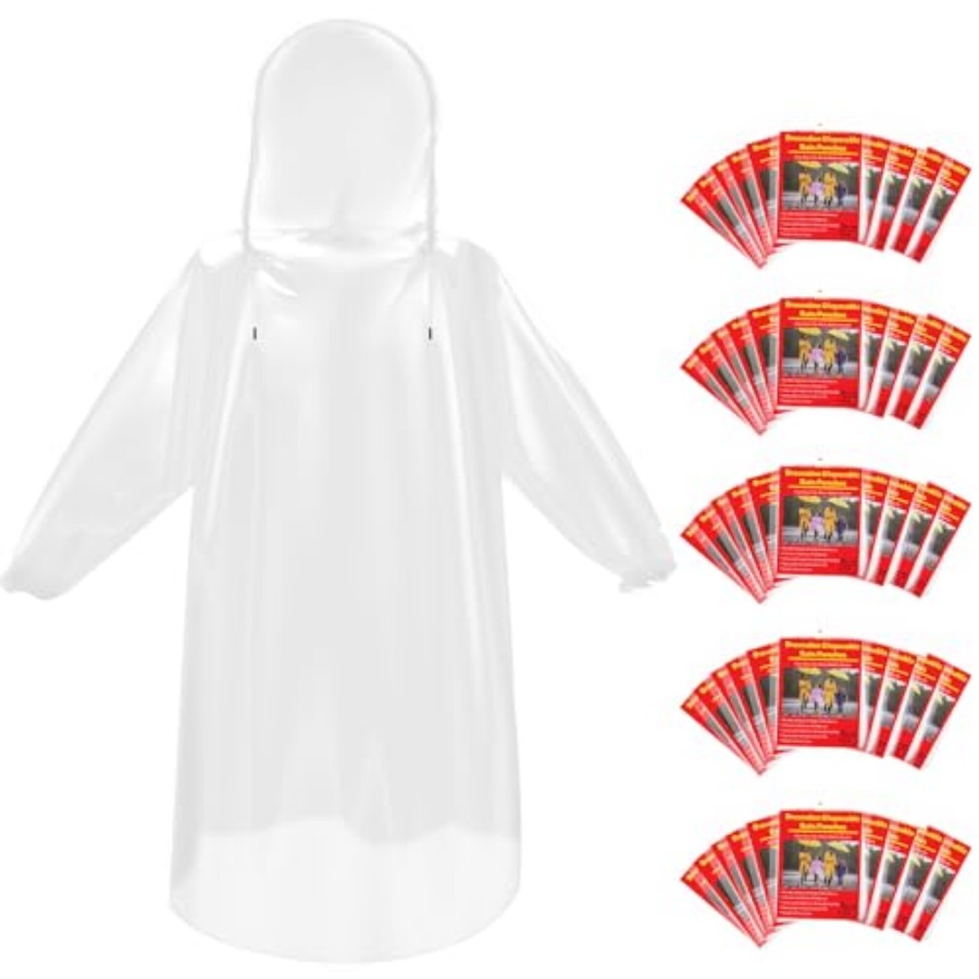 and and Disposable Rain Poncho - Emergency Poncho Rain ulasan dan harga
